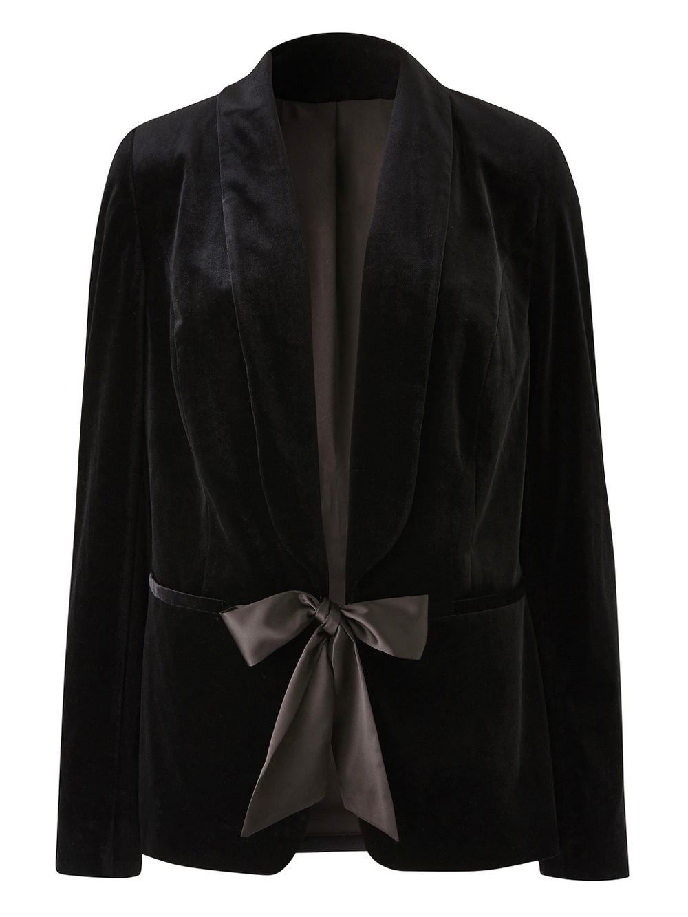 Anthology Plus Velvet Black Single-Button Blazer